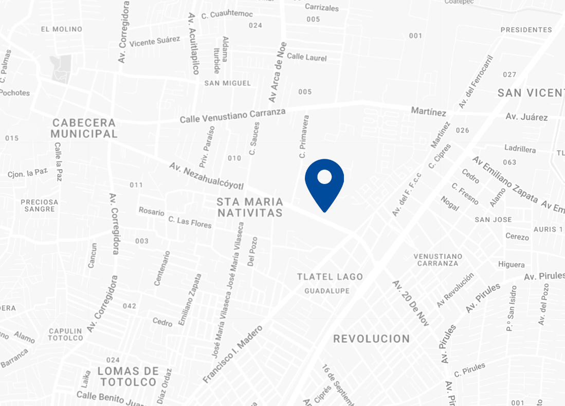 Mapa de ubicación de Plaza Chimalhuacán en el Estado de México